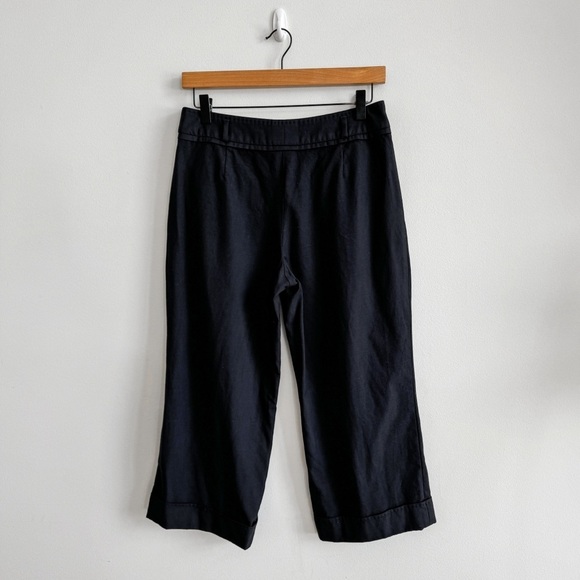 WOLFORD • Wool Cropped Pants with Cuffed Hem in Black - Picture 5 of 10